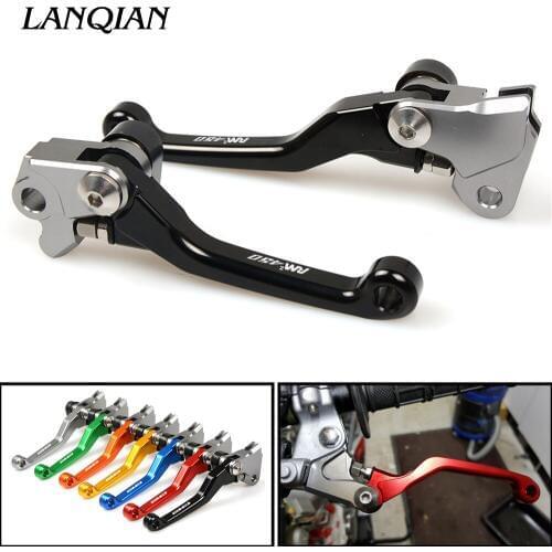 CNC Laser Printing Dirt bike Pivot Brake Clutch Levers For SUZUKI RMZ 450 RMZ450 2005-2016 2006 2007 2008 2009 RMZ450 With LOGO