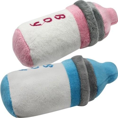 Cartoon Dog Toys For Pets Toy Milk Bottle Toy Dog Plush Chew Press Sound Squeak Bite Resistant Training Accessories Supplies