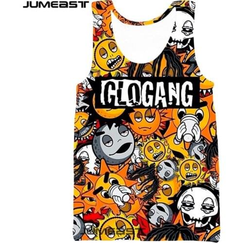 Jumeast Brand Men/Women 3D Printed Vest Glogang Short Sleeve Sport Pullover Summer Tank Tops Tees