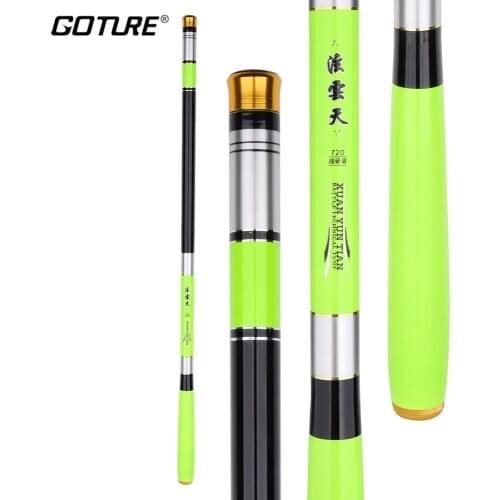 Goture Carp Fishing Rod 2.7m 3.6m 4.5m 5.4m 6.3m 7.2m Telescopic Fishing Rod Carbon Fiber 3/7 Power Feeder Rods vara de pesca