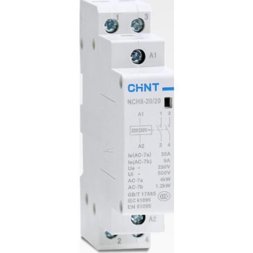 CHINT ~AC230V Home AC Contactor NCH8 16A 20A 25A 2NO / 1NC1NO Contactor