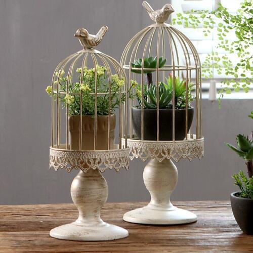 Creative birdcage shape iron metal vase flower tabletop Vase decoration Decorative Flowers pot rack home wedding decoration 631