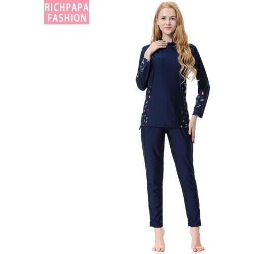 Bathing Suit Women Full Coverage Modest Muslim Swimwear Burkinis Beachwear Bathing hijab Suit Swimsuit Sport Clothing