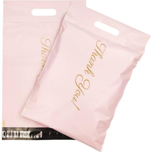 50pcs Express Bag 10*13Inch Pink Tote Bag Courier Bags Self-Seal Adhesive Thick Waterproof New PE Poly Envelope Mailing Bags