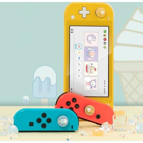 LIENG GeekShare Ice Cream Joy Con Thumb Grip Set Cute Joystick Cap Cool 4Pcs Silicone Switch Cover Analog Thumb Stick Grips