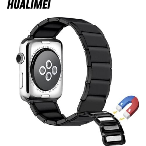 Magnetic Metal Band for Apple Watch 6 SE 5 4 44mm 40mm Stainless Steel Strap Watchband for iwatch Series 3 2 42mm 38mm Bracelet