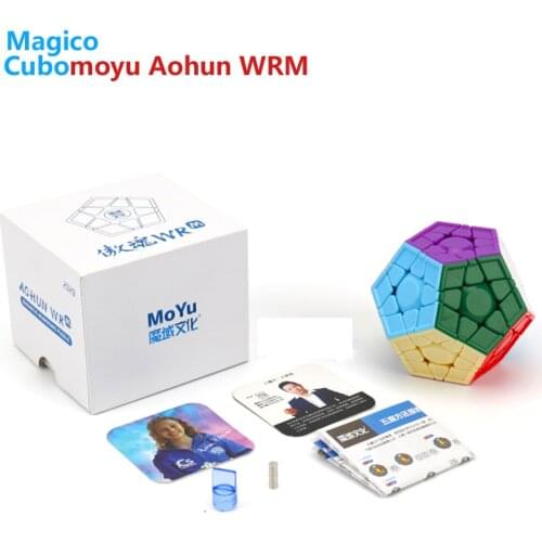 Moyu AoHun WR M Magnetic 3x3 Megaminx 3x3x3 Magic Cubes moyu WRM 12 Sided Stickerless Speed Cube Puzzle Toys For Children Cubos