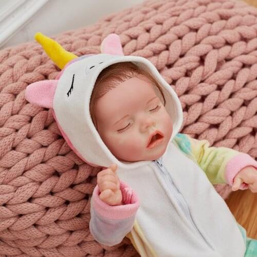 Hoomai New 17inches Silicone Body Lifelike Bebe Reborn Dolls For Children Birthday Gift Toy