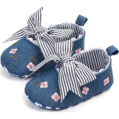 Female Baby Soft Bottom Shoes Male Baby Anti-Slip Toddler Shoes Cute Bow BABYS Shoes