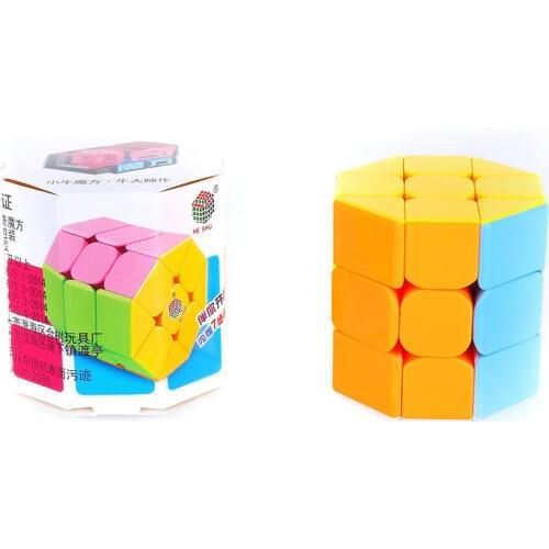 Original High Quality HeShu Octagonal Column Cylinder 3x3x3 Magic Cube 3x3 Speed Puzzle Christmas Gift Toys For Children