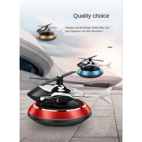 Car Air Freshener Solar Powered Rotating Helicopter Auto Perfume Fragrance Car Airplane Ornament Styling For Men Perfumes