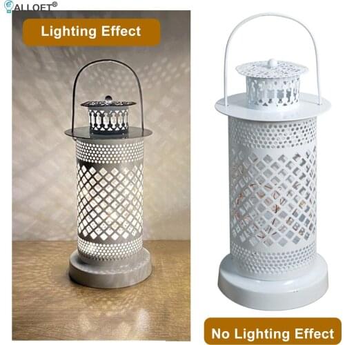 Battery Powered Hanging LED Lanterns Lights Iron Craft Outdoor Garden Decoration Home Yard Landscape Light Lawn Lamp