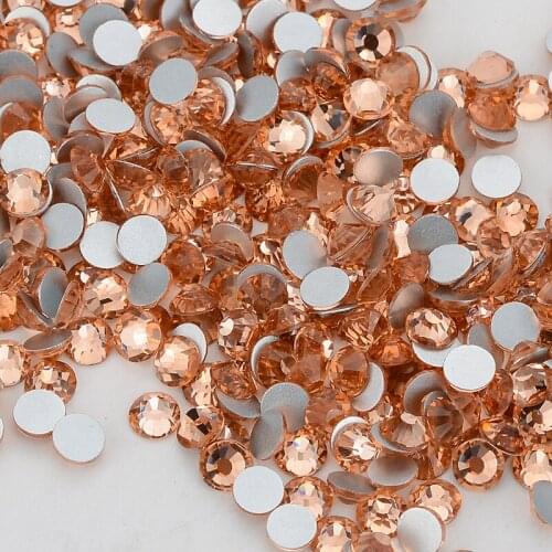 Champagnel Silver Back FlatBack Glass Rhinestones Non-HotFix for Nail Art Crystal Decorations Flat Back Rhinestones Crystal