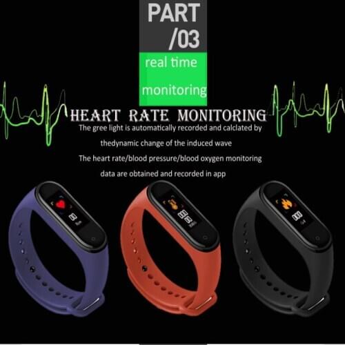 LS M4 Smart Band Fitness Tracker Smart Watch Sport Smart Bracelet Heart Rate Blood Pressure Smartband Monitor Health Wristband