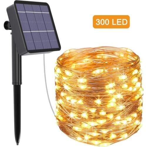 Solar Stringlights 300 LED Fairy Light Garland Decoration for Garden Yard Christmas Party LED Lighting for garden,yard WWO66