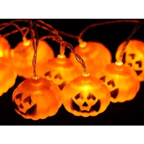 2M 10LED Halloween Decoration pumpkin lantern string lights Home Outdoor Garden Decor Event Party Festive Supply tree Ornament