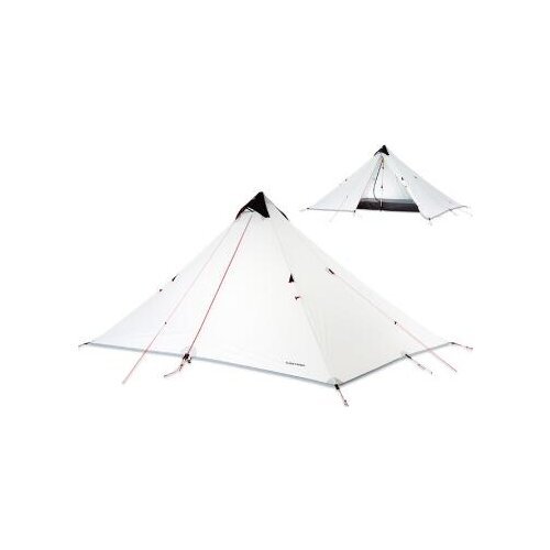 FLAMES CREED 15D Silicone Coating Rodless Double Layers Tent single 1 Person 3 Season Waterproof Ultralight camping tent