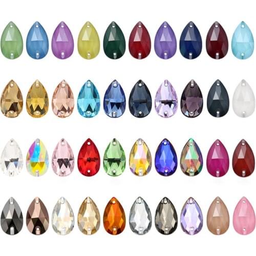 XiChuan K9 High Quality Fancy Drop Flatback Rhinestone Glass Crystal Sew On Rhinestone For DIY Dress Accessories Jewelry Making
