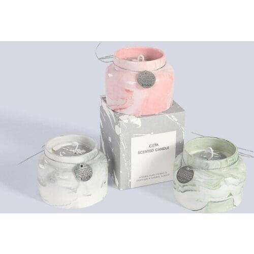 1PCS Marble Aromatherapy Candle Wedding Romantic Scented Candles Party Morandi color Candles Flameless Wax Candles home decor