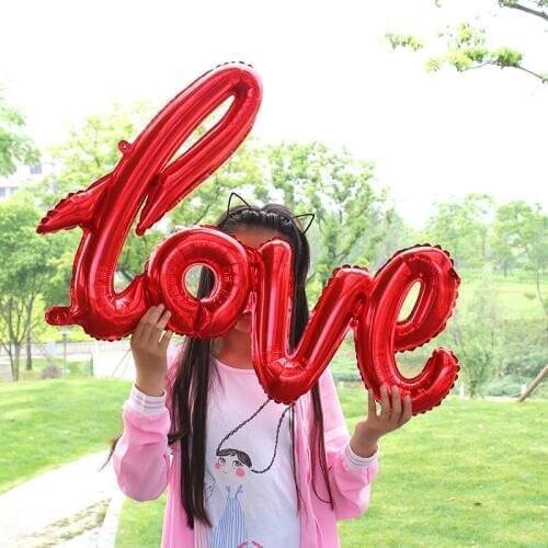 100pcs 40inch Romantic Letter Balloons Rose Gold LOVE Foil Balloons Wedding Decoration Ballons 108*64cm lin2296