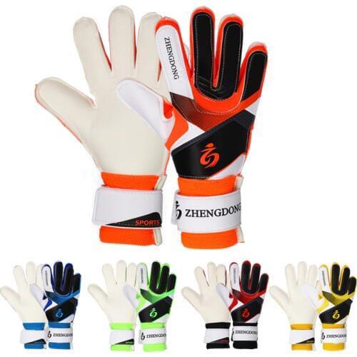 2019 3 size children and adults quality latex goalie gloves sports football training thick wear adolescent high quality 5 color