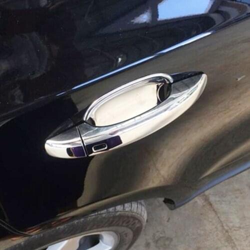 ABS Chrome For Audi Q3 Car Accessories Styling 2013 2014 2015 Car Door protector handle and handle Bowl Cover Trim Molding