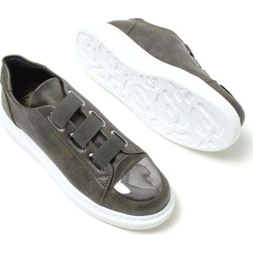 Chekich Mens Shoes Khaki Color Elastic Band Closure Artificial Leather Spring and Autumn Seasons Slip On Fashion Wedding Office Odorless Breathable Sneakers Comfortable Unisex Original Green New Arrival Suits CH251 V3