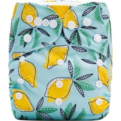 Double Gussets Baby Nappy All-in-two AI2 Bamboo Charcoal Cloth Nappy Diaper Reusable Eco-friendly Washable Diaper Pocket Diaper