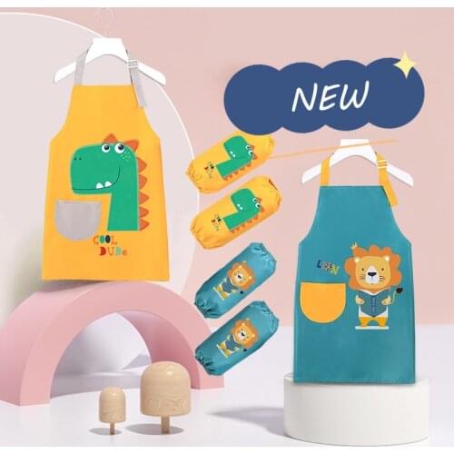 Art Aprons Learning Education Interesting Toys Waterproof Painting Apron Portable Birthday Gift Kids Children Smock Long Sleeve