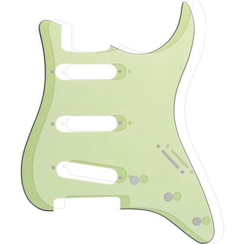 NO Side Holes 3Ply Guitar Pickguard Strat SSS Mint Green & Transparent Template for FD ST Guitar Parts Accessories