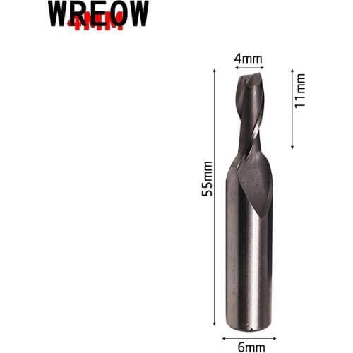 1 Pc CNC Drill Bit 2 Flute 4mm Straight Shank HSS Router Bit 4/6/8/10/12mm End Mill Router Bit Woodworking Milling Cutter Tool