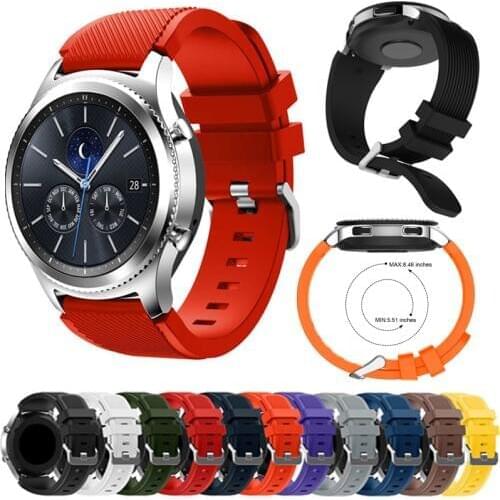 Gear S3 Frontier Watchband For Galaxy Watch 46mm Gear S3 Frontier Silicone Replacement Watch Strap 18 Color Watch Accessories