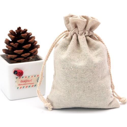 Wholesale 8*10cm Cotton Drawstring Bags Pouches Jewelry Gift Bags 100pcs/lot Small Cloth Jewelry Packing Pouch wedding Gift Bag