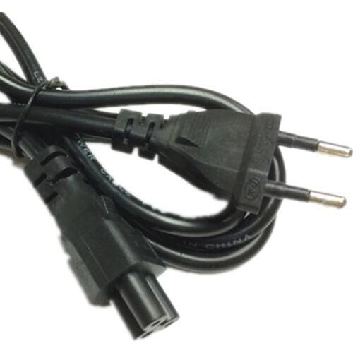 EU Euro US Power Cable European American IEC C5 Cloverleaf Power Cord 1.2m 4ft For AC Adapters Laptop Notebook