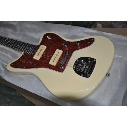 China guitar factory custom new Jaguar Guitar Creamy white electric guitar 2 pickup In stock 62