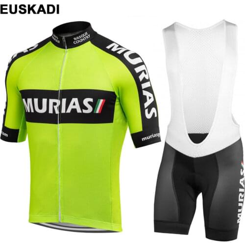 EUSKADI Men Spain Green Bike Team Cycling Jersey Suit Short Sleeve Road MTB Bicycle Clothes Set Breathable Cycle Gear Kit