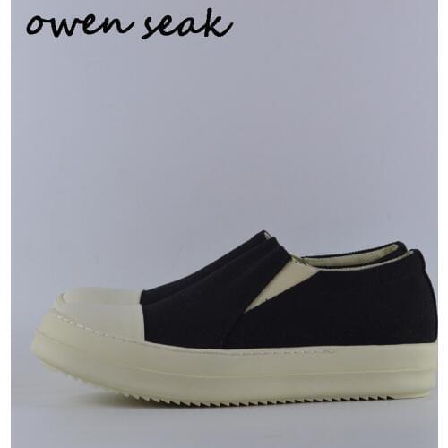 Owen Seak Arrival Men Canvas Loafers Shoes Casual Luxury Trainers Sneaker Brand Male Flats Summer Low Shoes Big Size