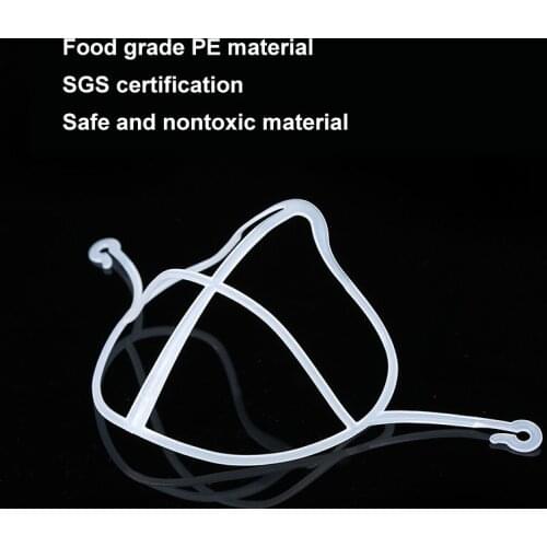 Reusable Portable 3D Mask Bracket Face Mask Inner Support Frame Comfortable Breathing Plastic Mask Holder Bracket With Hook