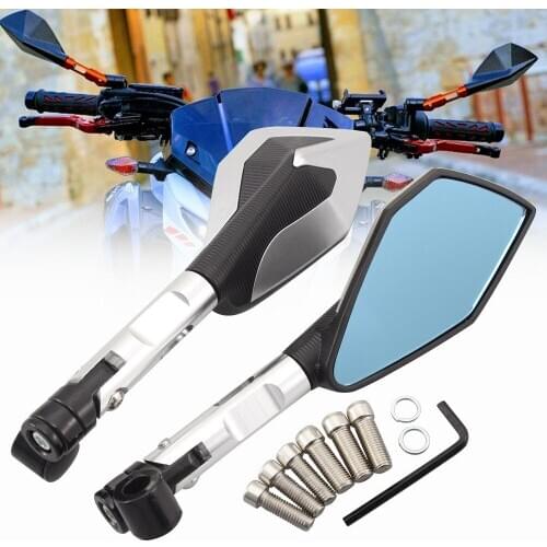 Motorcycle Universal Rearview Mirror Handlebar Fairing Side Mirrors Fit For Honda CB1000R CB1300 CBF600 Yamaha XJR1300 MT-01 FZ1