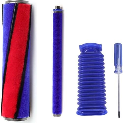 Soft Roller Brush Blue Hose Kit for Dyson V6 V7 V8 V10 V11 Vacuum Cleaner Soft Roller Head Replacement Parts