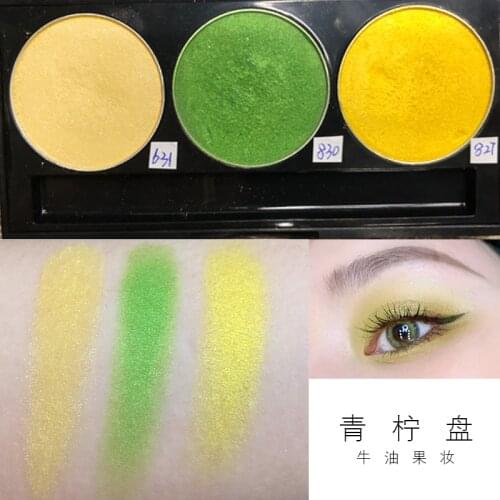 R&B Green palette matte flash pigment cosmetics long persistent makeup powder charming waterproof eye powder