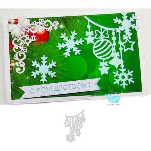 Christmas Star Ball Hangings Dies Cuts Metal Embossing Knife Stencils for Scrapbooking Photo Album Decor DIY Paper Cards Making