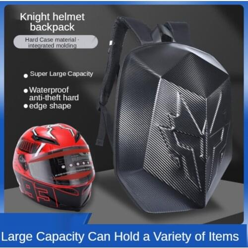 Motorcyclist hard shell backpack double shoulder riding equipment motorcycle full helmet bag large capacity waterproof