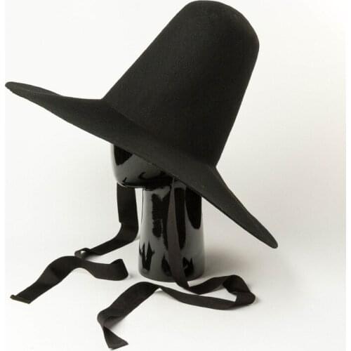 King wheat Stage Show Perform Wide Big Brim Wool Flat Formal Womens Fedora Bandage High Hat Top Fashion Winter Adult Wool Cap