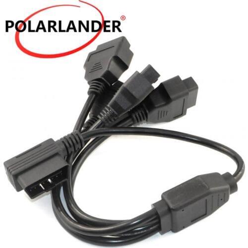Connector cable 50CM OBD 2 Car Diagnostic Adapter Connector M to 4F Right Angle With 16-pin socket