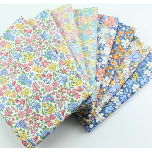 Fabric Meters Floral Collection 100% Cotton Fabric for Clothes Baby Dress Sewing Bed Sheet Pillow Cover DIY Sewing Fabrics