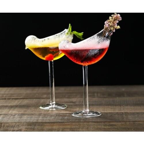 INS Creative Bird Molecular Smoked Cocktail Glass Goblet Bar Disco Nightclub Party DIY Decorate Champagne Flutes Funny Wine Cup