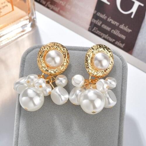 New Design 2021 Simulated Pearl Earrings for Women Brand Beads Tassel Drop Eearring Dangle Jewelry Brincos