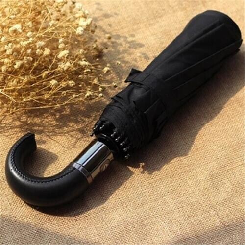 Outdoor Ultralarge commercial folding automatic umbrella Anti UV Wind Resistant waterproof Three-folding umbrellas