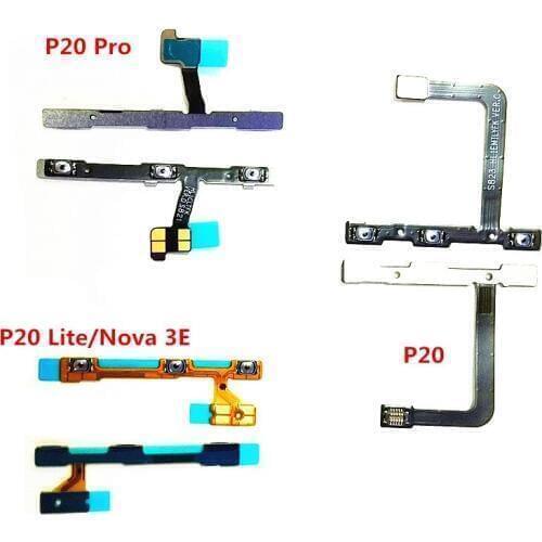 10PCS/Lot Power Volume Side Button Flex Cable For Huawei P20 Pro Lite Nova 3E Repair Parts
